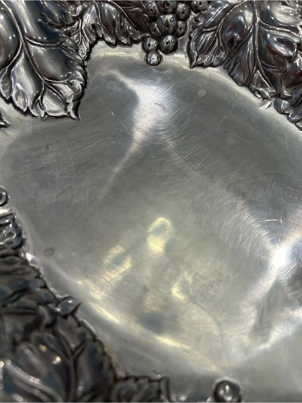 Arthur Court Silver-Tone Grape Motif Serving Tray